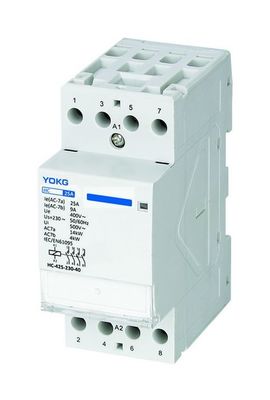 4 polen Huishoudelijke wisselstroomcontactor voor -25°C- 40°C omgevingstemperatuur en 50/60Hz